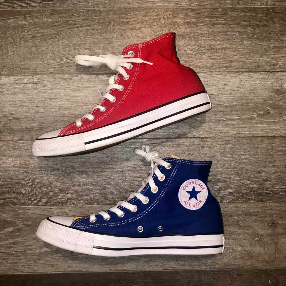 multicolored Converse
